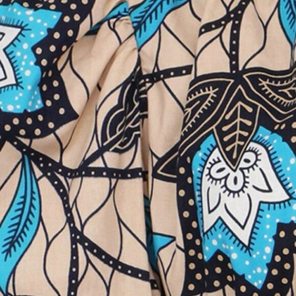 Autumn Adeigbo Trixie Asymmetric Printed Cotton Knee-Length Dress - Picture 5 of 5